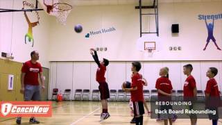 Basketball Rebounding  Back Board Rebounding  Youth Basketball Coaching [upl. by Hubert833]