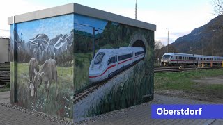 Oberstdorf🌄🏔️Bahnverkehr im letzten Abendlicht mit Alpenpanorama IC abgestellt PESA amp BR612 [upl. by Lemal]