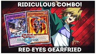 RedEyes ft Gearfried the RedEyes Iron Knight  NEW RedEyes Support YuGiOh Duel Links [upl. by Quintus]