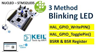 Blinking LED STM32L053 NUCLEO KEIL STM32cubeMX [upl. by Flori]