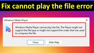 How to Fix Windows Media Player Error in Windows 1110 [upl. by Darryn606]