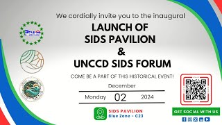 Launch of UNCCD SIDS Forum [upl. by Bevvy]