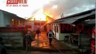 Incendiu la un atelier de tamplarie din Gherla [upl. by Adnawuj]