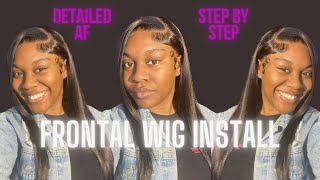 START TO FINISH FRONTAL WIG INSTALL  Bald Cap Method  Beginner Friendly 💗 [upl. by Dawson]