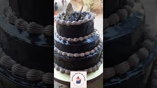 New design cake three tired cake chocolatecake trendingvideo youtubeshorts birthdaycake viral [upl. by Desma424]