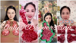 MIX  Pomegranate with ice Eating ASMR CRUNCHY ICE Onlyicelovernian [upl. by Boyse]