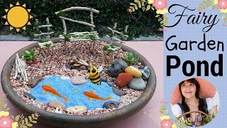 Fairy Garden Pond  DIY [upl. by Nomolos]