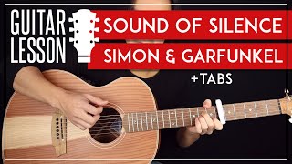 The Sound Of Silence Guitar Lesson 🎸Simon amp Garfunkel Guitar Tutorial Fingerpicking  Easy Chords [upl. by Vookles]