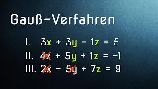 GaußVerfahren Grundlagen LGS und Additionsverfahren [upl. by Raskin]