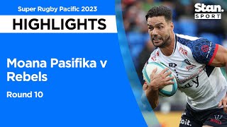 Moana Pasifika v Rebels  Round 10  Super Rugby Pacific 2023 [upl. by Gifferd]