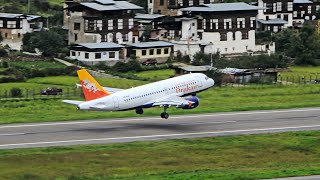 NerveRacking A319 Departure from Paro One of the World’s Most Challenging Airports [upl. by Anaya]