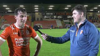 Armagh GAA TV spoke with Clann Eireann GACs Barry McCambridge after defeating Armagh Harps [upl. by Ayana]