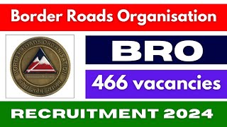 BRO ITI New recruitment 2024 BRO New vacancy 2024 ITI recruitment BRO 2024 [upl. by Eelik]