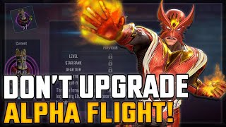 UPGRADE TOKENS ARE HUGE DONT WASTE RESOURCES ON ALPHA FLIGHT  Marvel Strike Force [upl. by Wohlen]