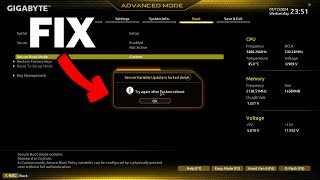 Fixing quotSecure Variable Update is Locked Downquot with QFlash Plus on Gigabyte Motherboard BIOS [upl. by Almeida863]