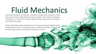 Q12⋈a A lubricating oil of viscosity μ undergoes steady shear between a fixed lower plate [upl. by Onairda542]