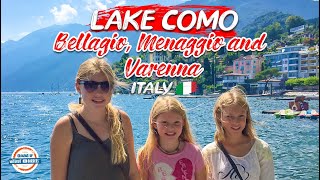 Lake Como Italy 🇮🇹 Bellagio Menaggio and Varenna  197 Countries 3 Kids [upl. by Rhines]