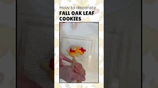 YOU DONT Want to Miss this Fall Oak Leaf Cookie Tutorial 🐿️🍂 [upl. by Ferris]