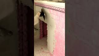 Plaster interior fireplace shorts fireplace limeplaster learning educationalvideo renovation [upl. by Ahsilif]