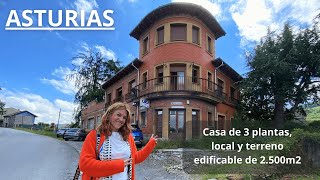 CASA SEÑORIAL EN LA FELGUERA LANGREO ASTURIAS CON PARCELA EDIFICABLE 215000€asturias casa [upl. by Sadnak]