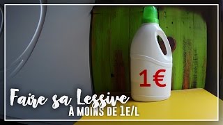 💡COMMENT FAIRE SA LESSIVE A MOINS DE 1€litre [upl. by Crispa675]