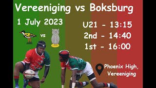 Vereeniging 64 vs 15 Boksburg  1 July 2023 [upl. by Ashjian]