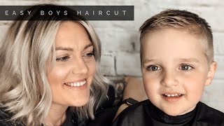 HOW TO DO AN EASY BOYS SHORT HAIRCUT AT HOME [upl. by Gaughan]