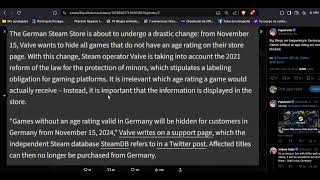 Steam vs Germany governmet imposed age restrictions screw customers [upl. by Anastatius]