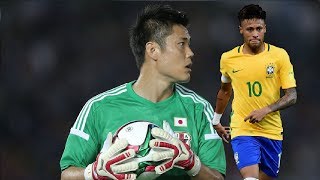 Eiji Kawashima fabulous penalty save against NEYMAR [upl. by Eedyaj]