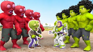 Plants vs Zombies 2  Hulk amp Buzz Lightyear VS Full Bad Guy Zombie  2D 3D Animation IRL [upl. by Schlosser734]