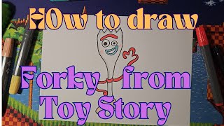 How to draw Forky from Toy Story [upl. by Wooster]