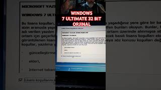 Windows 7 ultimate 32 bit Türkçe orjinal yazılım cd si nasıl yüklenir mustafagezmen windows video [upl. by Gusta]