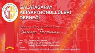 Galatasaray Altyapı Gönüllüleri Satranç Turnuvası [upl. by Ylecic]