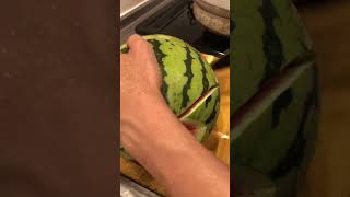 熊本玉名の無人販売所で買った高級スイカ🍉800円🍉切りました⭕🔪チャンネル登録お願いします🙇 [upl. by Llertnad]