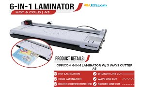 Unboxing Officom 6 in 1 HotCold Laminator A3 [upl. by Lienaj]