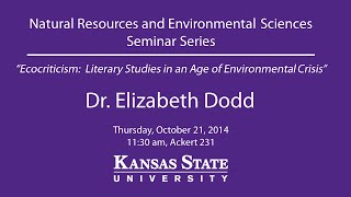 Ecocriticism Literary Studies in an Age of Environmental Crisis  NRES Seminar Series [upl. by Kcirttap]