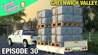 TRANSPORTING WOOL PALLETS Farming Simulator 19 Timelapse  Greenwich Valley FS19 Ep 30 [upl. by Etteroma]