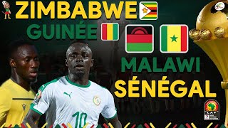 MALAWI vs SENEGAL  ZIMBABWE vs GUINÉE LIVE  SUIVEZ LE MATCH QUI POUR LA PREMIERE PLACE [upl. by Ennahteb]