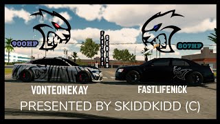 FastLifeNick and VONTEONEKAY slide hellcats in Car parking multiplayer [upl. by Sibyl]