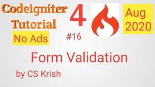 Form Validation Codeigniter 4 [upl. by Annonyw]