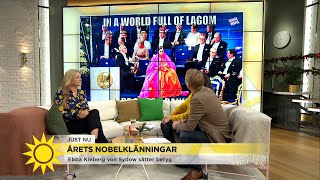 Klänningarna som stal showen på Nobelfesten  Nyhetsmorgon TV4 [upl. by Sinai333]