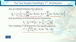 The two sample Hotellings T2 Distribution  Multivariate Analysis  STA633Topic058 [upl. by Katina832]