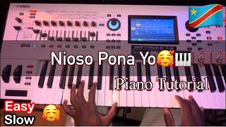 Nioso Pona Yo 🎹🎼🇨🇩🥰 Piano tutorial Easy [upl. by Ananna]