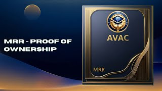 AVAC MRR Proof of Ownership in the Online Course Economy with NFT and Blockchain verification [upl. by Aiuqcaj733]