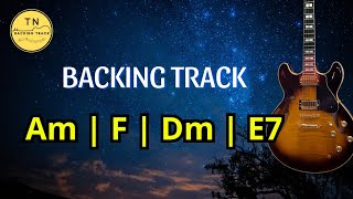 Bossa Nova Backing Track A Minor  Am F Dm E7  TN Guitar Backing Track [upl. by Croydon]