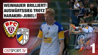 Weinhauer brilliert Auswärtssieg trotz HARAKIRIJUBEL BFC Dynamo  CZ Jena  Regionalliga Nordost [upl. by Bellamy]