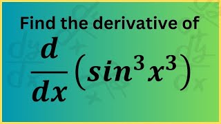 93110 Mastering the Chain Rule Differentiating 𝑠𝑖𝑛3𝑥3 Step by Step [upl. by Yelnet716]