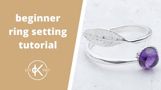 Easy GlueIn Ring Setting Tutorial  Jewellery Making With Kernowcraft [upl. by Myrtle232]