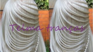 Trança Ellipse different braid hairstyle con leyeda  Telma tranças [upl. by Renick]