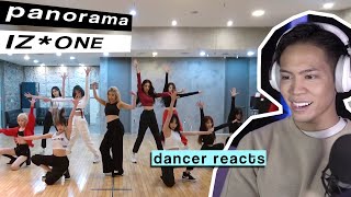 Dancer Reacts to IZONE  PANORAMA Dance Practice [upl. by Yanetruoc]